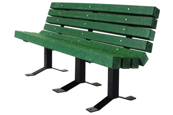 Recycled Bench with Back - Playground Experts