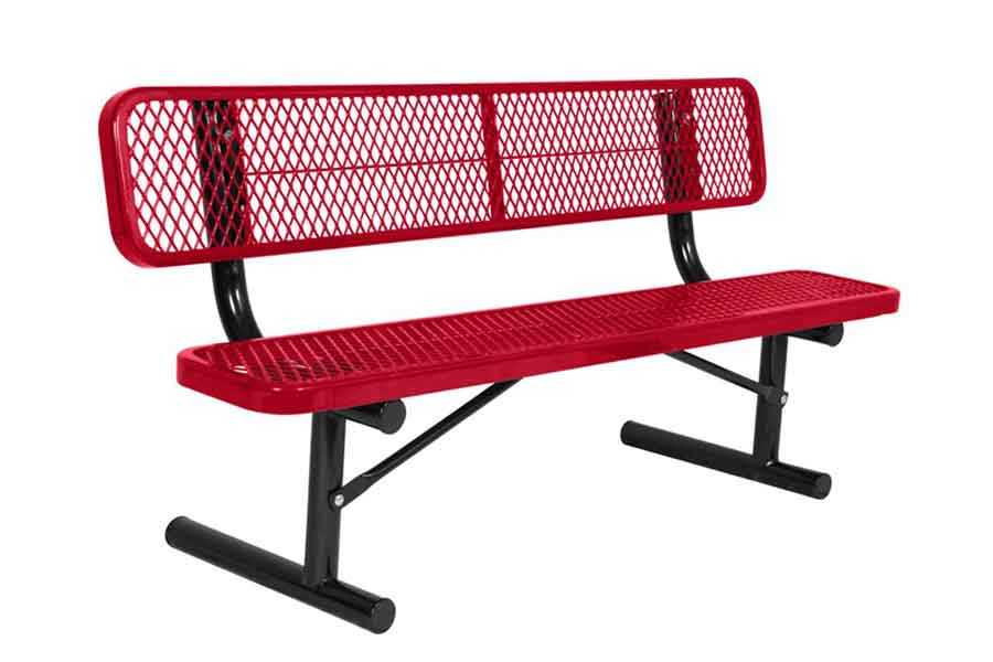 Super Strong Bench With Back - Playground Experts