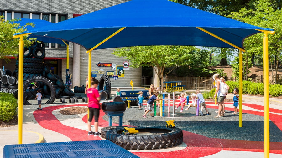 Square Hip End Shade Structure - Playground Experts