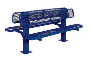Double Bollard Style Bench - Playground Experts